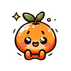 Cute mandarin orange LINE stickers.