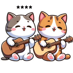 Cat chorus Piano Guitar Clarinet