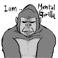 Mental gorilla stamp