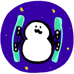 snowman sticker.6(supporting my fave)