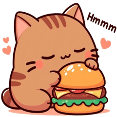 Hamburger Cat Friends