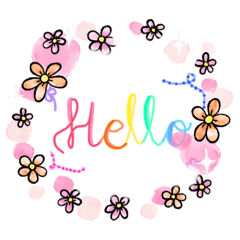Cute floral stickers