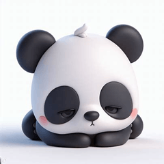 睏倦的熊貓Sticker