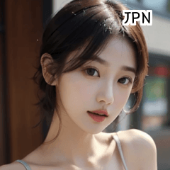 JPN short hair japanese girl