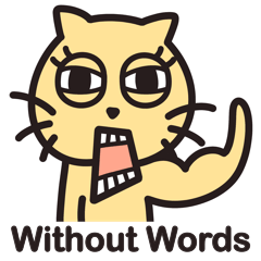QQcat：口を開けた猫 （文字なしver）
