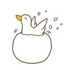 Sticker of duck(winter ver.)