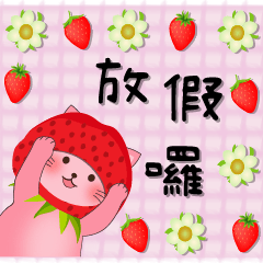 可愛棉花糖喵-糖果"草莓季 祝福打氣篇 "