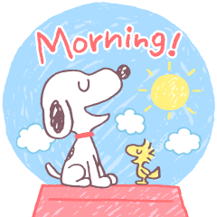 Snoopy สติกเกอร์ใช้ง่ายในลายเส้นวาดเล่น
