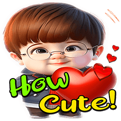 Cute boy Greeting :Cheer Up! (Dukdik)Eng