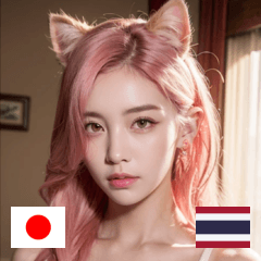 JP THAI pink cat girl