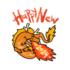 2024 Happy New year Dragon