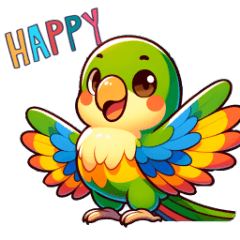 Squawk Talk: Colorful Parrot Emojis