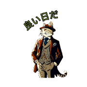 He is a handsome cat.