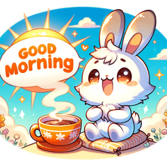 Adorable Fluffy Bunny Adventure Stickers