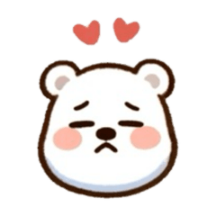 Cozy Polar Bear Emotion Stickers