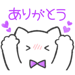 purple color sticker(cat)(daily)