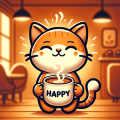 แมวรักกาแฟประจำวัน