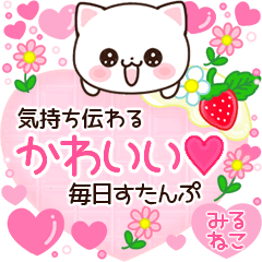 Fluffy cat milky! kawaii mainichi