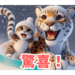 Snowy Jaguar Playtime:Chinese
