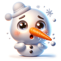 snow man daily life Sticker ver1