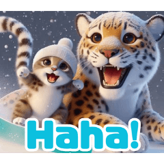 Snowy Jaguar Playtime:Indonesian
