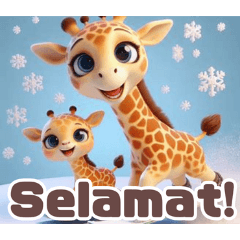 Playful Snow Giraffe:Indonesia