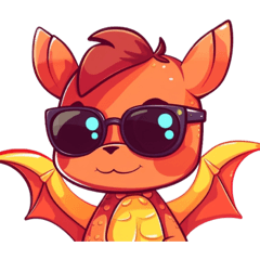 Cartoon dragon sunglasses