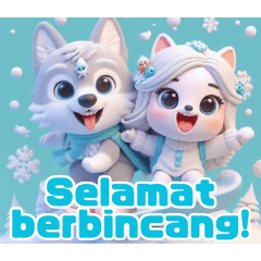 Snowy Wolf Playtime:Indonesian