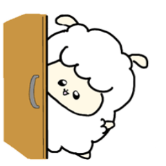 white fluffy sheep (greetings)