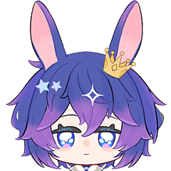 Daily stickers of King Blue Bunny