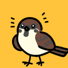 pretty sparrow sticker