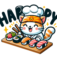Sushi Chef Cat's Daily Life