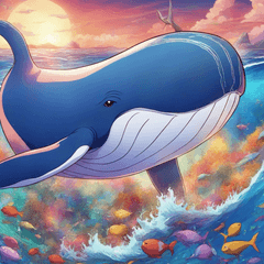 蓬鬆的鯨魚郵票