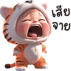 Baby Tiger So Cute (Big Stickers)