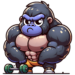 Gorila Latihan Otot