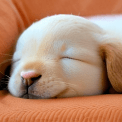 Puppy sticker to use when you are sleepy