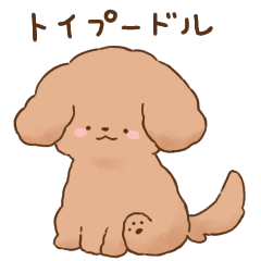 simple toy  poodle sticker