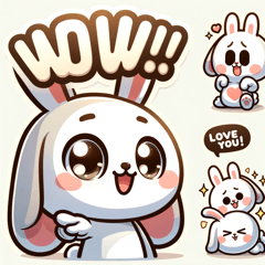 Happy Hops - Cute Rabbit Stickers