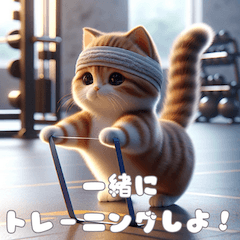 筋トレ好きな猫の日常会話