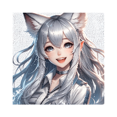 beautiful girl with fox ears