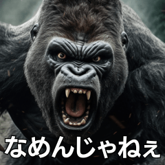 Angry gorilla.