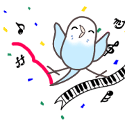 Music parakeets moving stickers