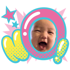 小朋友可愛貼BB