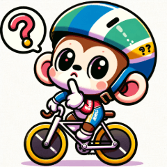 競輪ヘルメットのかわいい猿2