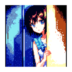 Girl in pixel world1