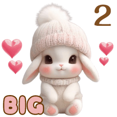cute rabbit big Sticker2 by keimaru