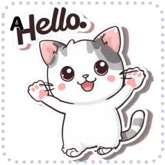 Cat themed message stickers
