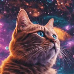 動く宇宙猫 space cat