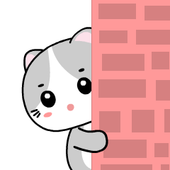 Baby Grey Cat 2 : Pop-up stickers