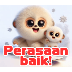 Snowy Playful Spider Monkey:Indonesian